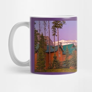 Canada. Banff National Park. Lodging. Twilight. Mug